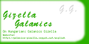 gizella galanics business card